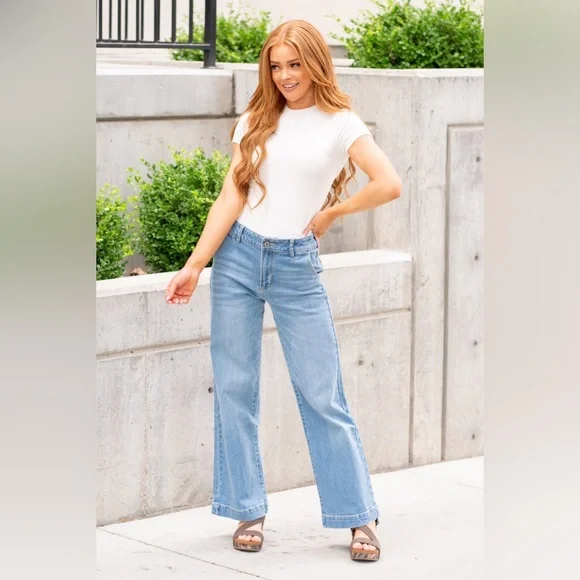 Kancan High Rise Wide Leg - Size 7 - Picture 2 of 3